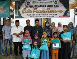 Pj Bupati Agara Bukber Dengan Anak Yatim Panti Asuhan